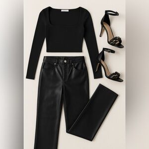 Aritzia Melina Superhigh Vegan Leather Pants